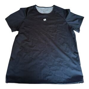 Black HOTSUIT Sauna Suit Shirt LARGE MEN Anti-Rip Sweat Crewneck T-Shirt